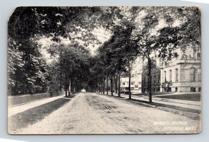 Wendell Ave Pittsfield MA Massachusetts Antique Postcard PM Cancel WOB Note DB 