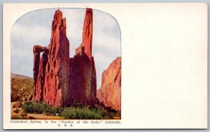 Colorado Springs Colorado c1910 Postcard Cathedral Spires Garden Of The Gods