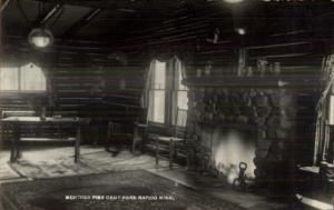 Park Rapids MN Northern Pine Camp Lounge Interior Real Photo Postcard #2