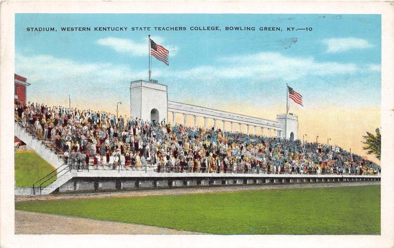 B80/ Bowling Green Kentucky Ky Postcard 1935 Football Stadium Teachers College