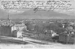 B98316 grenoble vue generale et les alpes france