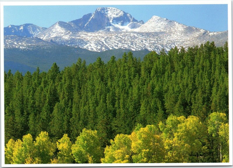 postcard CO Rocky Mountain National Park Longs Peak and Beaver Meadows autumn