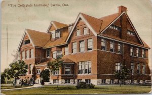 Sarnia Ontario The Collegiate Institute ON c1914 Postcard H24