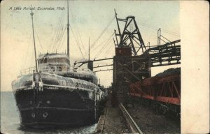 Escanaba Michigan MI Ship 1900s-10s Postcard