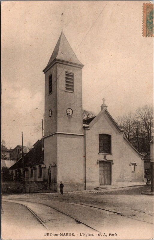 France Bry-sur-Marne Eglise Saint Gervais - Saint Protais Vintage Postcard C017