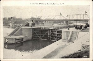 Lyons New York NY Lock No. 27 Barge Canal Vintage Postcard