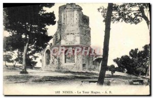 Old Postcard Nimes La Tour Magne