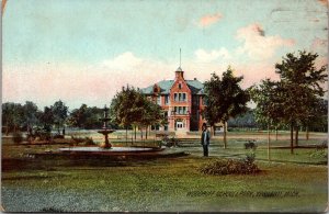 Woodruff School and Park, Ypsilanti MI Vintage Postcard S47