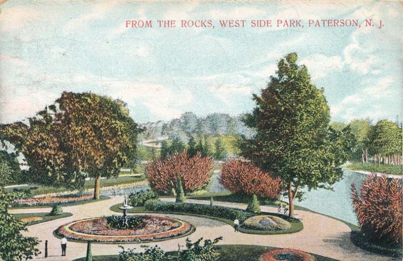 View from The Rocks - West Side Park - Paterson NJ, New Jersey - pm 1910 - DB