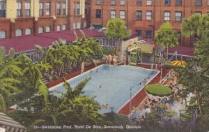 Swimming Pool Hotel De Soto Savannah Georgia 1955