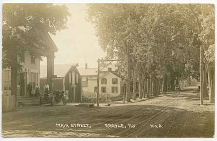 Argyle NY Dirt Street Post Office Auto Real Photo RPPC Postcard