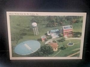 Postcard Water Works from Air, Dubln, GA  Z2