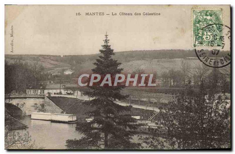 Old Postcard Mantes Le Coteau des Celestins