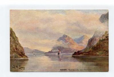 ar1782 - Norway - Lake nr Trodhjem-  art Tucks - postcard