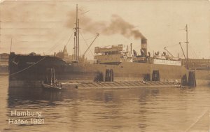 J26/ Interesting RPPC Postcard c1910 Hamburg Germany Ship Magmeric 262