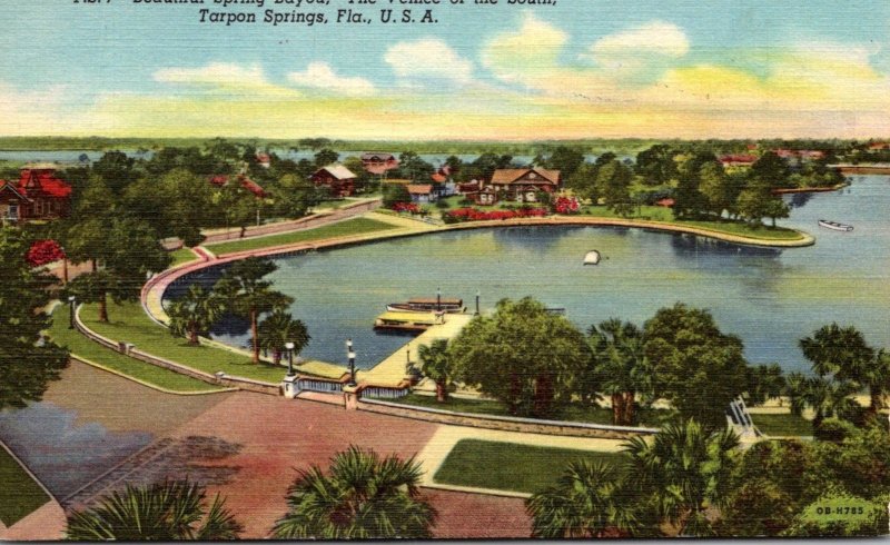 FLorida Tarpon Springs Beautiful Spring Bayou Curteich