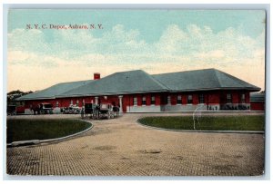 c1910's N.Y.C Depot Scene Auburn New York NY Unposted Postcard