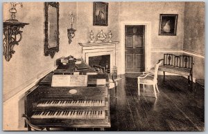 Vtg Mount Vernon VA Miss Custis's Music Room George Washington's Home Postcard