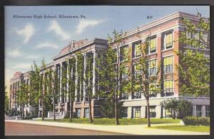 Allentown High School Allentown PA Post Card 3995