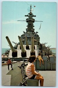 USS Alabama Battleship Commission Focsle Mobile Alabama AL Vintage Postcard