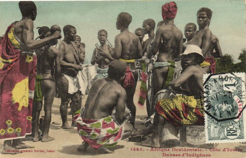 CPA Senegal Ethnic Nude Fortier - 1485. Cote d'Ivoire Danses d'Indigénes (71110)