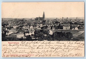 Regensburg Bavaria Germany Postcard General View c1905 Posted Antique