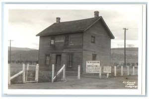 c1940's Col. Cody's Old E Ranch Buffalo Bill Hiscock Cody WY RPPC Photo Postcard