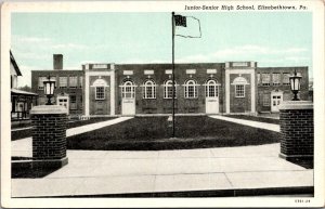 Junior-Senior High School, Elizabethtown PA Vintage Postcard S77