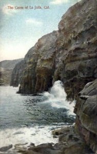 Caves - La Jolla, California CA Postcard