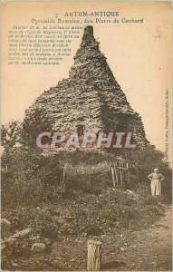 Old Postcard Autun Ancient Pyramid Roman said Peter Couhard