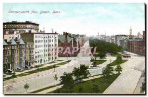 Usa Old Postcard Commonwealth Avenue Boston