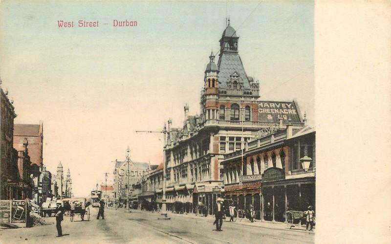 Chromograph Postcard; West Street Durban South Africa KwaZulu-Natal Province 