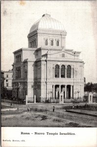 Vtg Roma Nuovo Tempio Israelitico Rome Italy pre-1908 Postcard