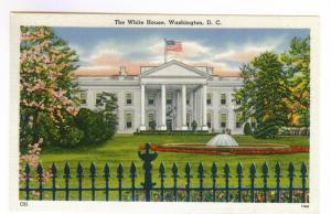 The White House, Washington, D.C. Linen PPC - unused