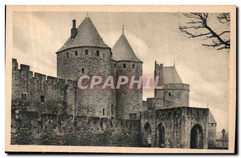 Postcard Old Cite of Carcassonne Narbonne Gate