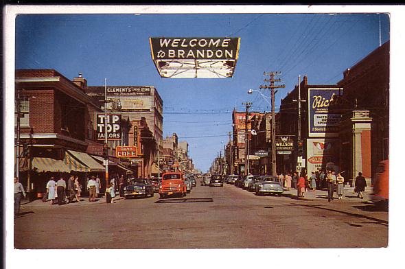 Downtown Rosser Street, Brandon, Manitoba