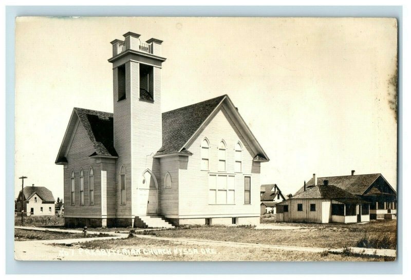 C.1915 RPPC Presbyterian Old Wooden Church Nyssa, OR Vintage Postcard P113