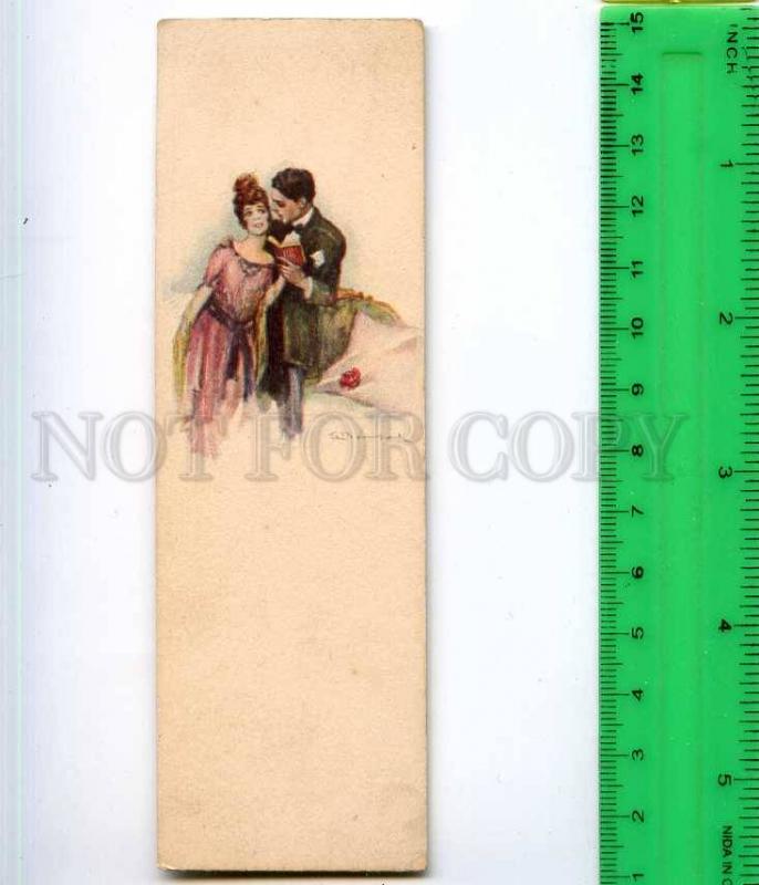 254128 ITALY BOMPARD love pair reading book Vintage miniature