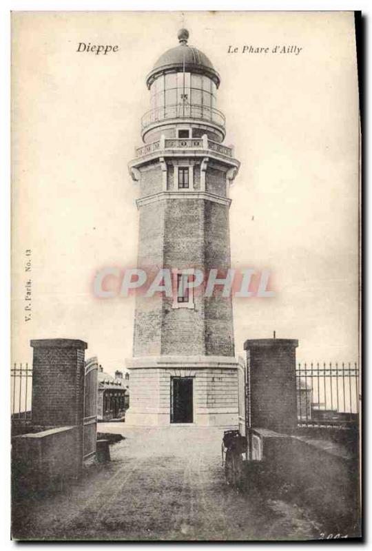 Old Postcard lighthouse & # 39Ailly Dieppe