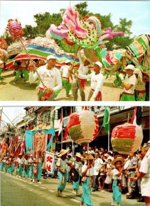 2~4X6 Postcards Hong Kong, China TRADITIONAL DRAGON DANCE Chinese Festivals