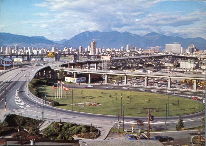 Granville Street Bridge over False Creek Vancouver BC British Columbia pm 1971