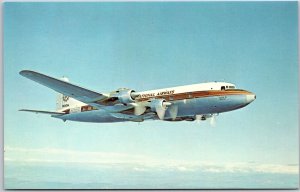 Airplane ONA - Overseas National Airways Douglas DC-6B Aircraft Postcard