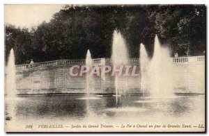 Old Postcard Versailles Garden of the Grand Trianon The Wild Horse has one da...