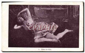 Old Postcard Female Nude erotic In ble