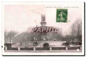 Old Postcard Aix en Provence Great Fountain