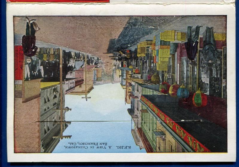 San Francisco California ca Chinatown postcard folder