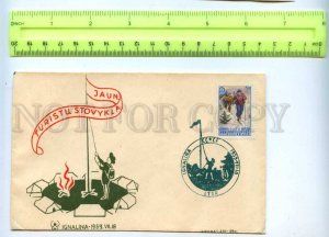 410143 USSR Lithuania 1959 year scout tourism Ignalina Club COVER