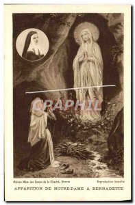 Old Postcard Apparition of Our Lady Bernadette A