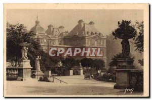 Postcard Old Paris strolling Palace and Luxembourg Gardens