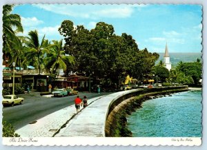 Honolulu Hawaii Postcard World Famous Alii Drive Kona Picturesque c1960 Vintage